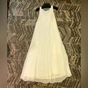 T By Alexander Wang Ivory White Slip Dress Crepe Silk And Lined 6